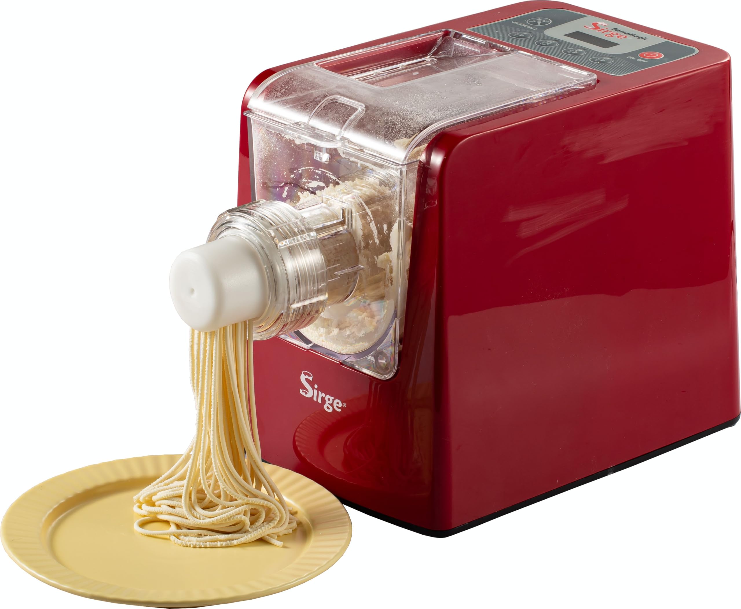 Urządzenie do wyrobu makaronu - Idealne ciasto, Łatwe czyszczenie, Maszyna do świeżego makaronu PASTAMAGIC – 22 matryce, 300 W, silnik o mocy do 300 W i pojemność do 900 g. Łatwa w użyciu,.