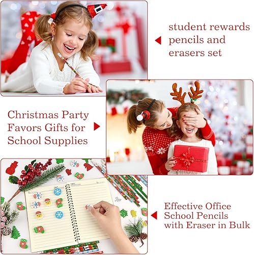 Miniatura 7 de 48 lápices de Halloween con 48 piezas de borradores de calabaza 3D a granel para niños, estudiantes, bolsas de regalo, regalos para oficina,