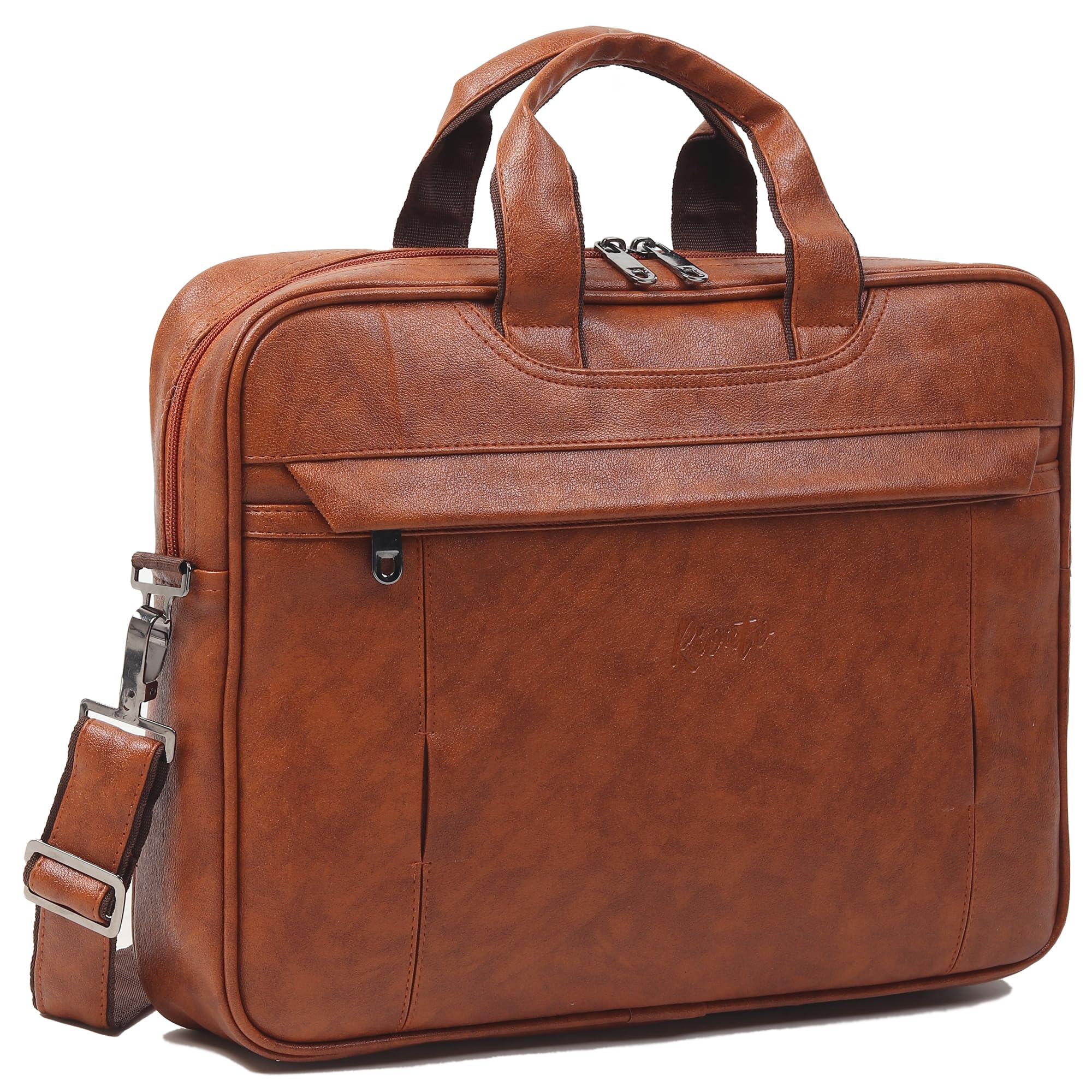 RIONTO Edge Vegan leather laptop bags for men office use Premium office bag  for man | Messenger Bag for Man | Supports Laptop Upto 15.6 inch (Light  Tan) - Buy RIONTO Edge
