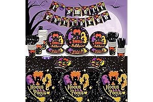 Whaline Halloween Party Decoration Hocus Pocus Witch Theme Birthday Party Set