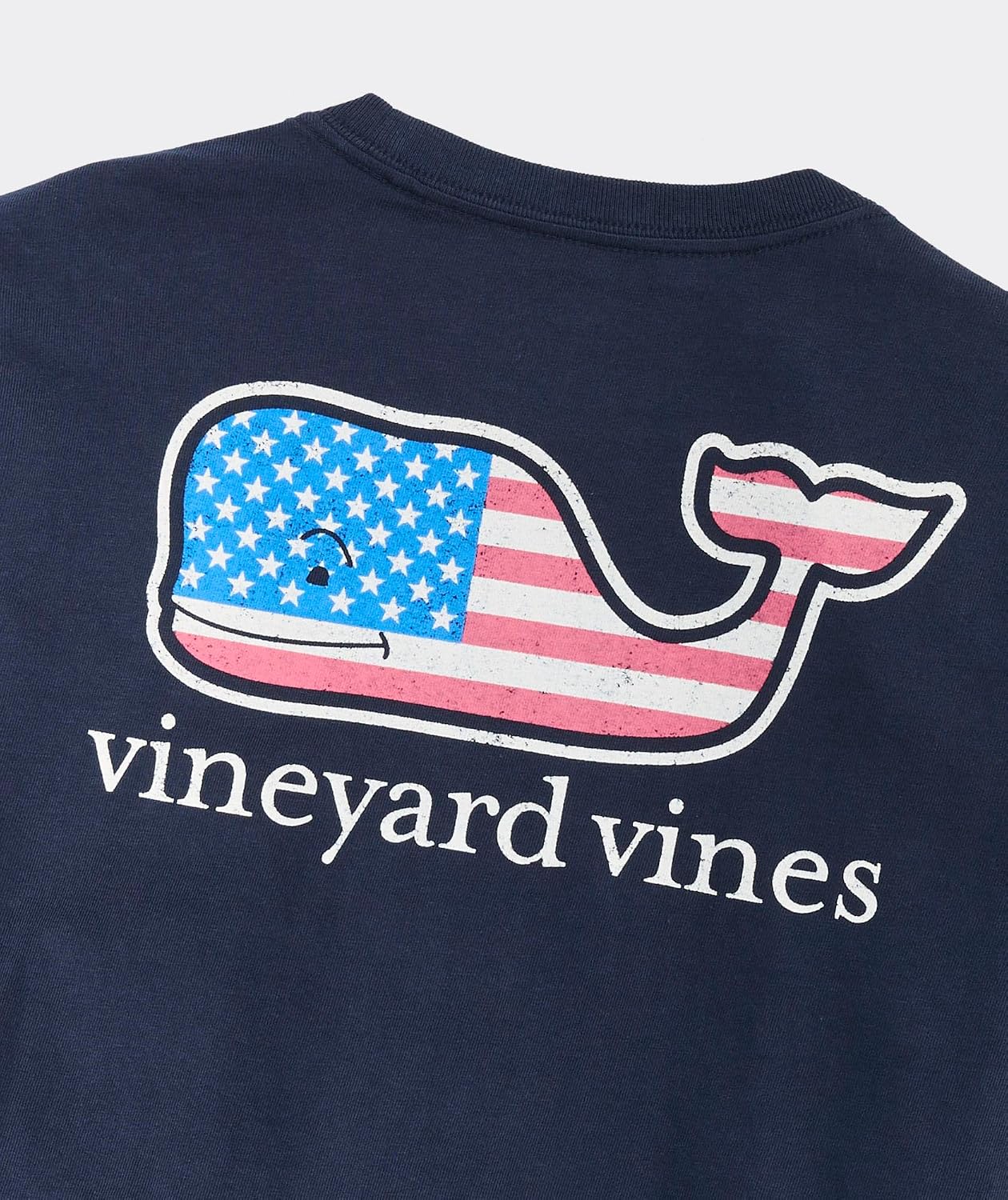 vineyard vines Boys' Flag Whale Long-Sleeve Pocket Tee
