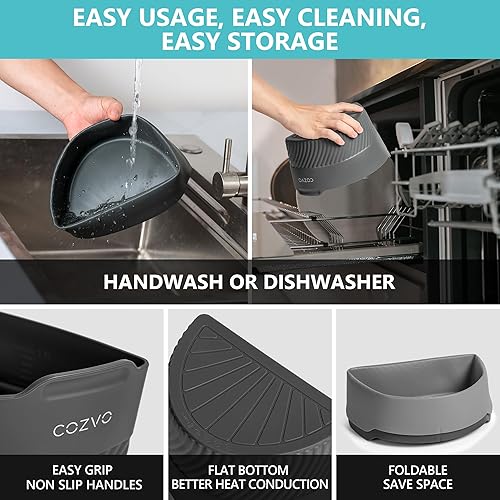 Miniatura 5 de Forro para crockpot, revestimiento de silicona reutilizable para crockpot, inserto divisor de olla Crockpot, separadores de silicona para olla de