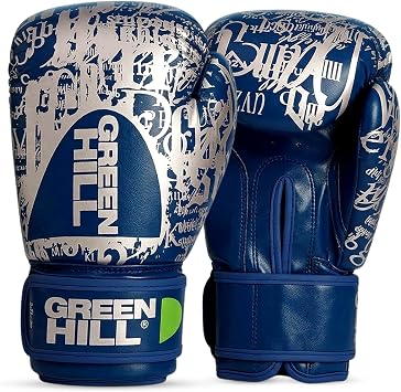 Green Hill Boxing Gloves Junior,Lightweight Synthetic Leather for Training | Leather gloves with breathable design and secure wrist support for boxing, MMA, Muay Thai and kickboxing