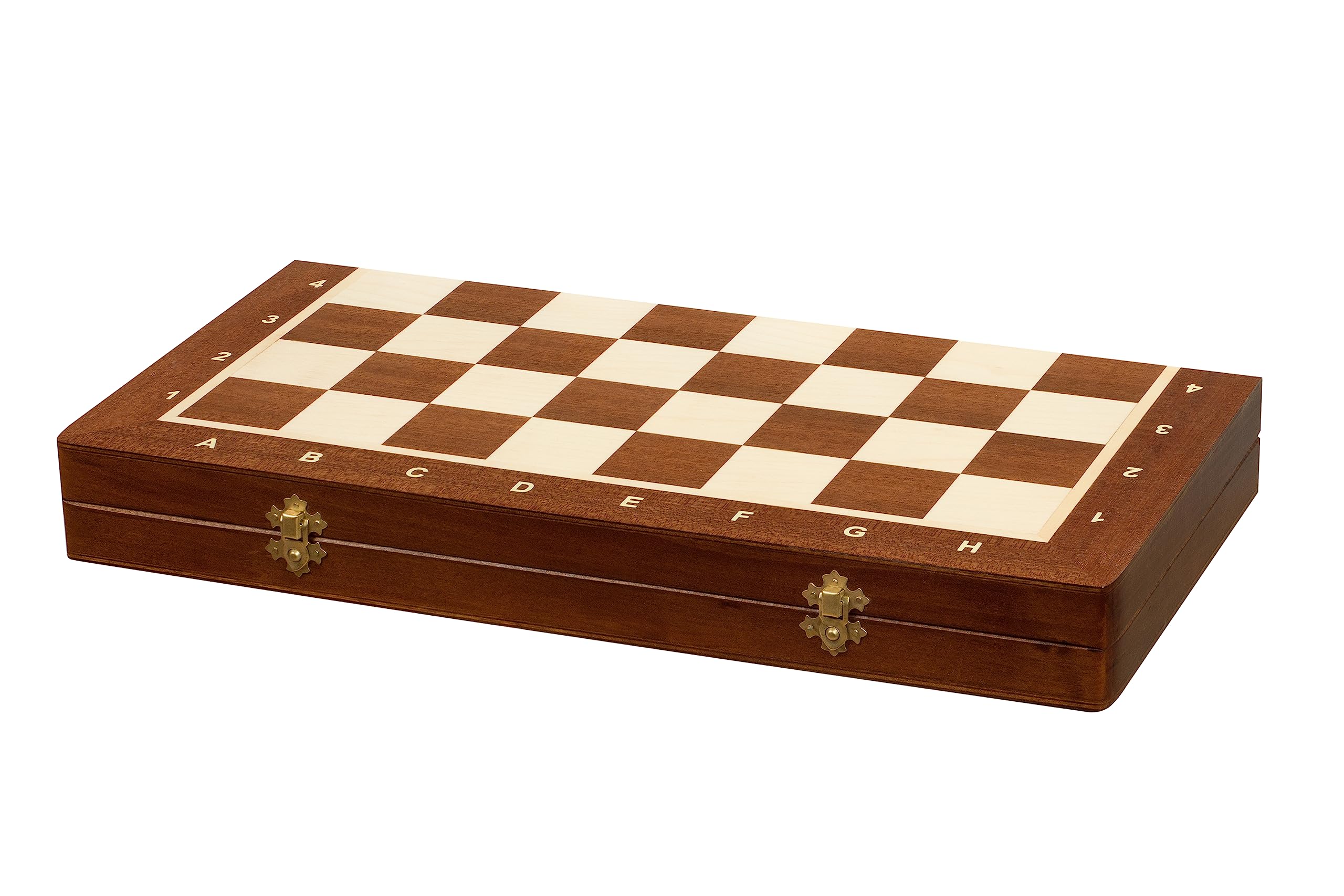 Sunrise Chess & Games | Szachy turniejowe German Staunton Gold | Rozmiar nr 5 | Figury indyjskie German 3,5 cala Acacia | Trwałość | Figury z podwójnym obciążeniem