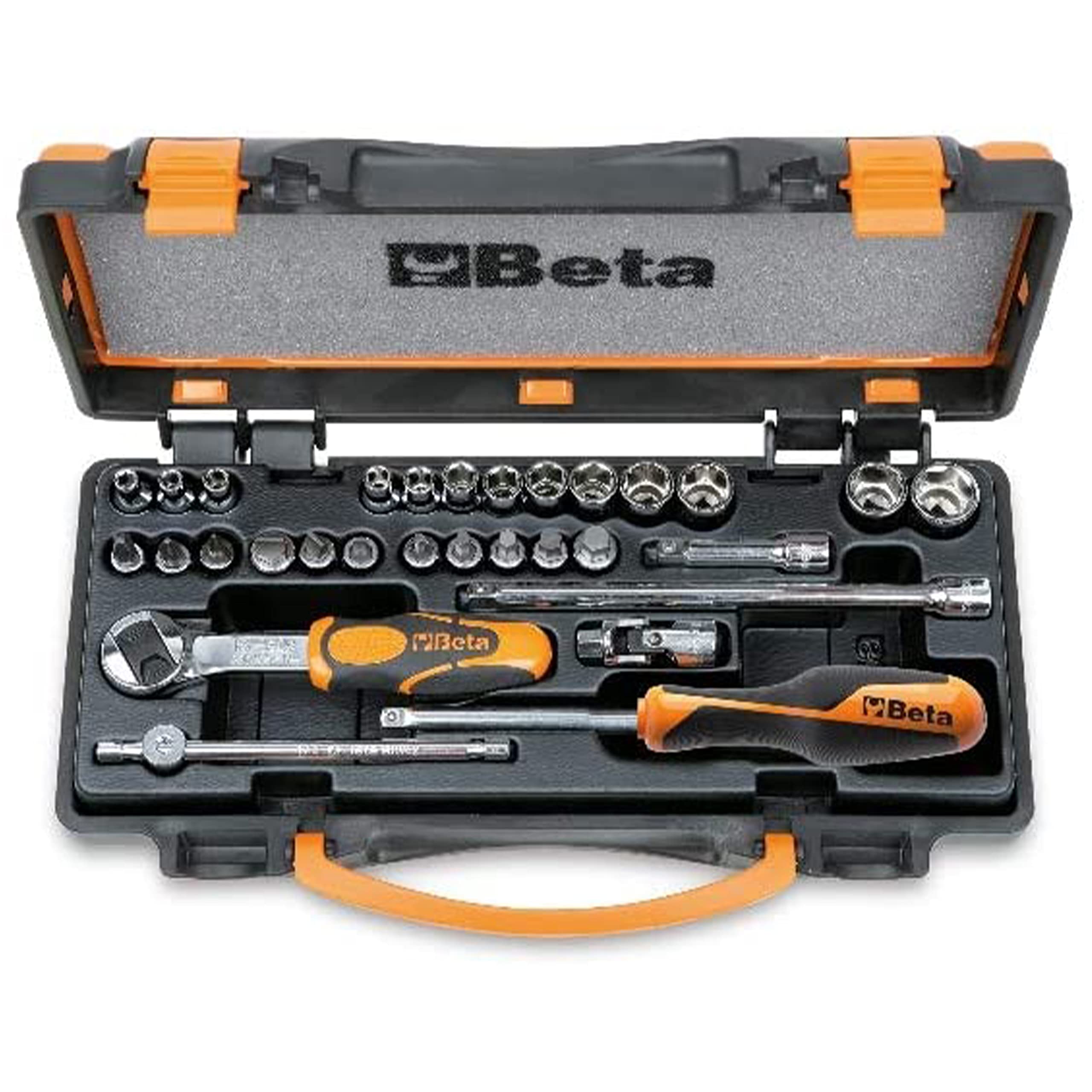 Beta 900/C24 - 13 llaves de vaso hexagonales, 11 vasos destornilladores y 6 accesorios