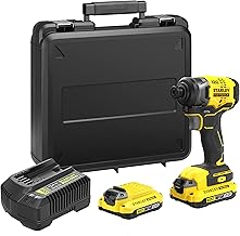 STANLEY FATMAX SBI810D2K-B1 20V 2.0Ah 6.35 mm Cordless Brushless Impact Driver With 2x2.0Ah Li-ion Batteries & 1pc Charger