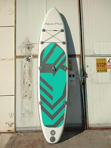 Miniatura 2 de Aqua Plus SUP inflable de 6 pulgadas de grosor para todos los niveles de habilidad, tabla de remo de pie, remo, bomba, mochila de viaje ISUP