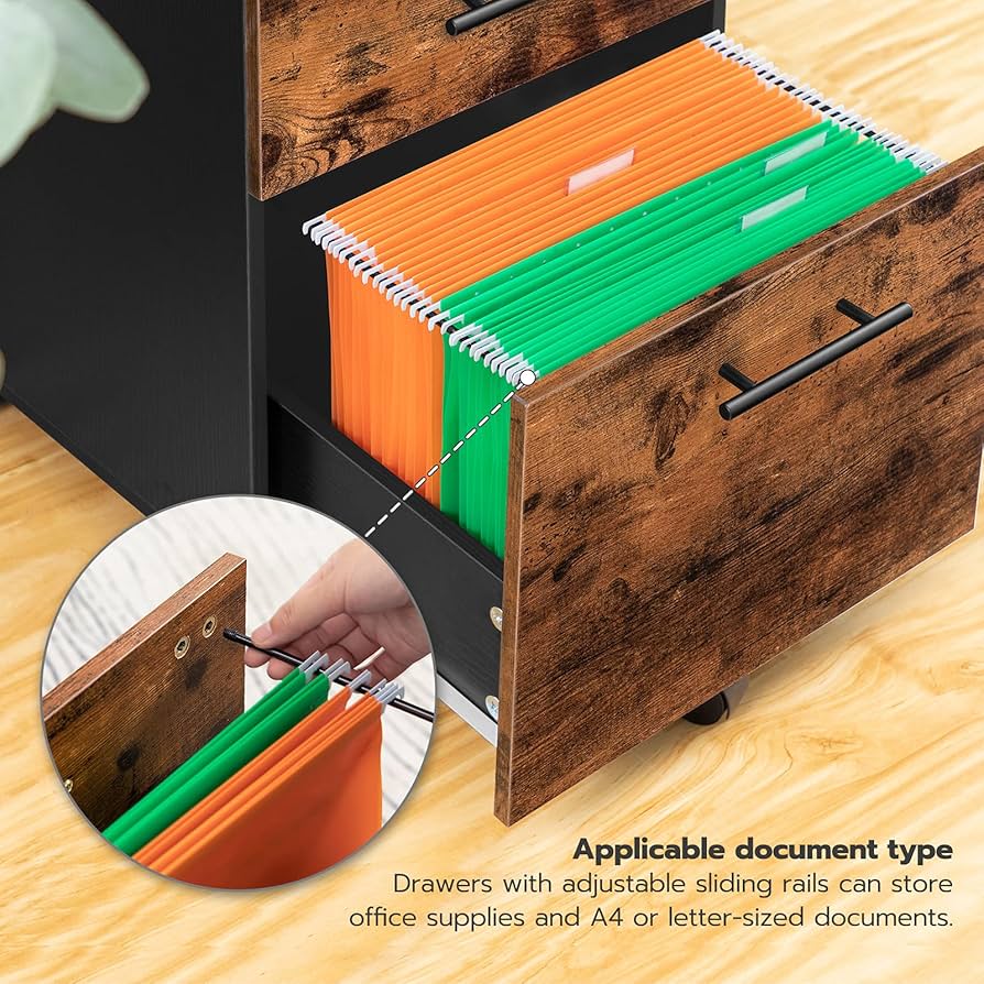 BOND FILE CABINET ライトブラウン Amazon.com: HOOBRO 3-Drawer File Cabinet, Wooden Under Desk