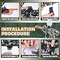 Vista 3 de Juguetes eléctricos de bolas de gel, lanzador de bolas de salpicaduras ecológico, juegos automáticos al aire libre, juguetes para actividades