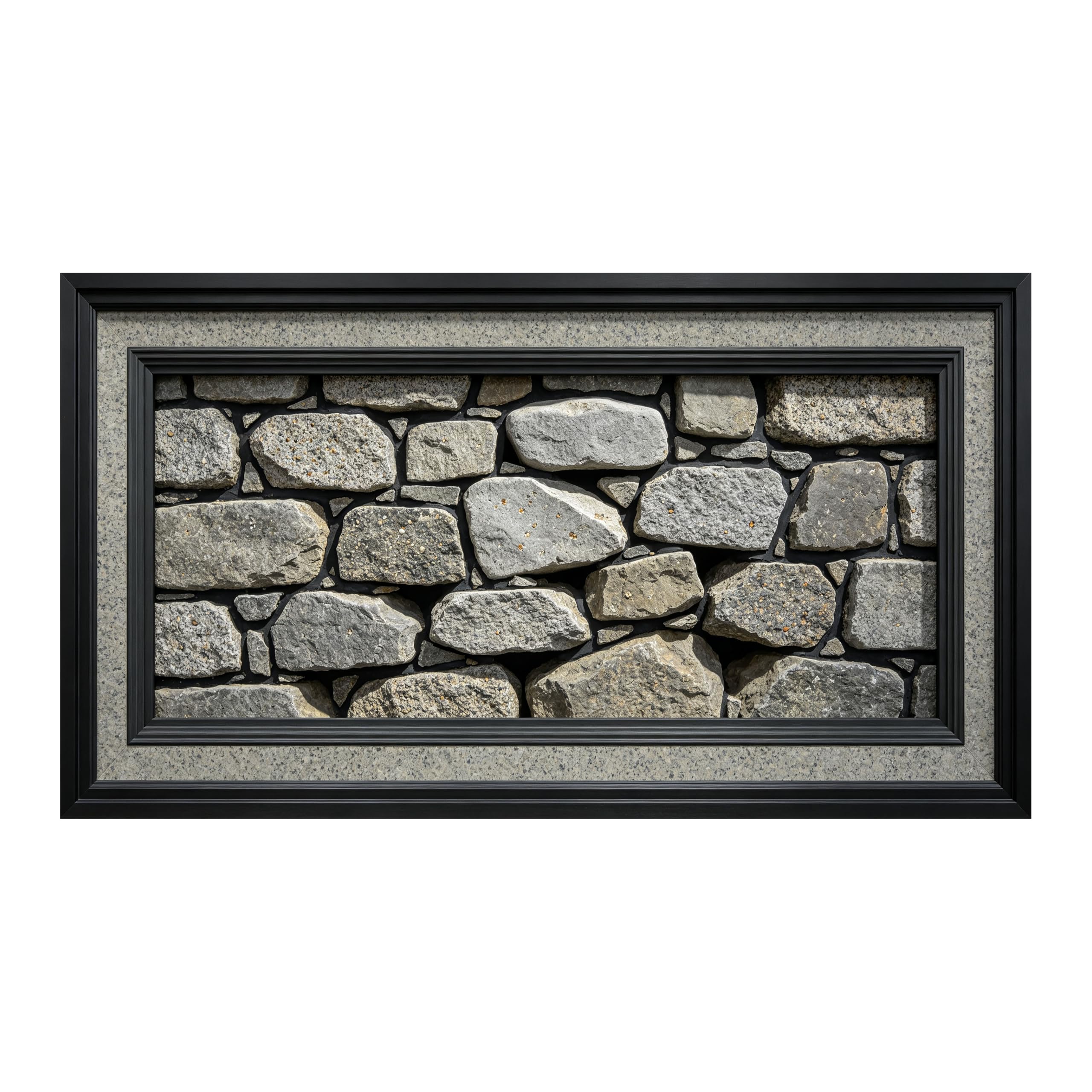 Yzpallescene Art260711039 3D Framed Wall Art Rustic Stone Texture Relief Effect Industrial Large Size Selfadhesive Removable Wall Decor Prints Artwork For Living Room Bedroom Office