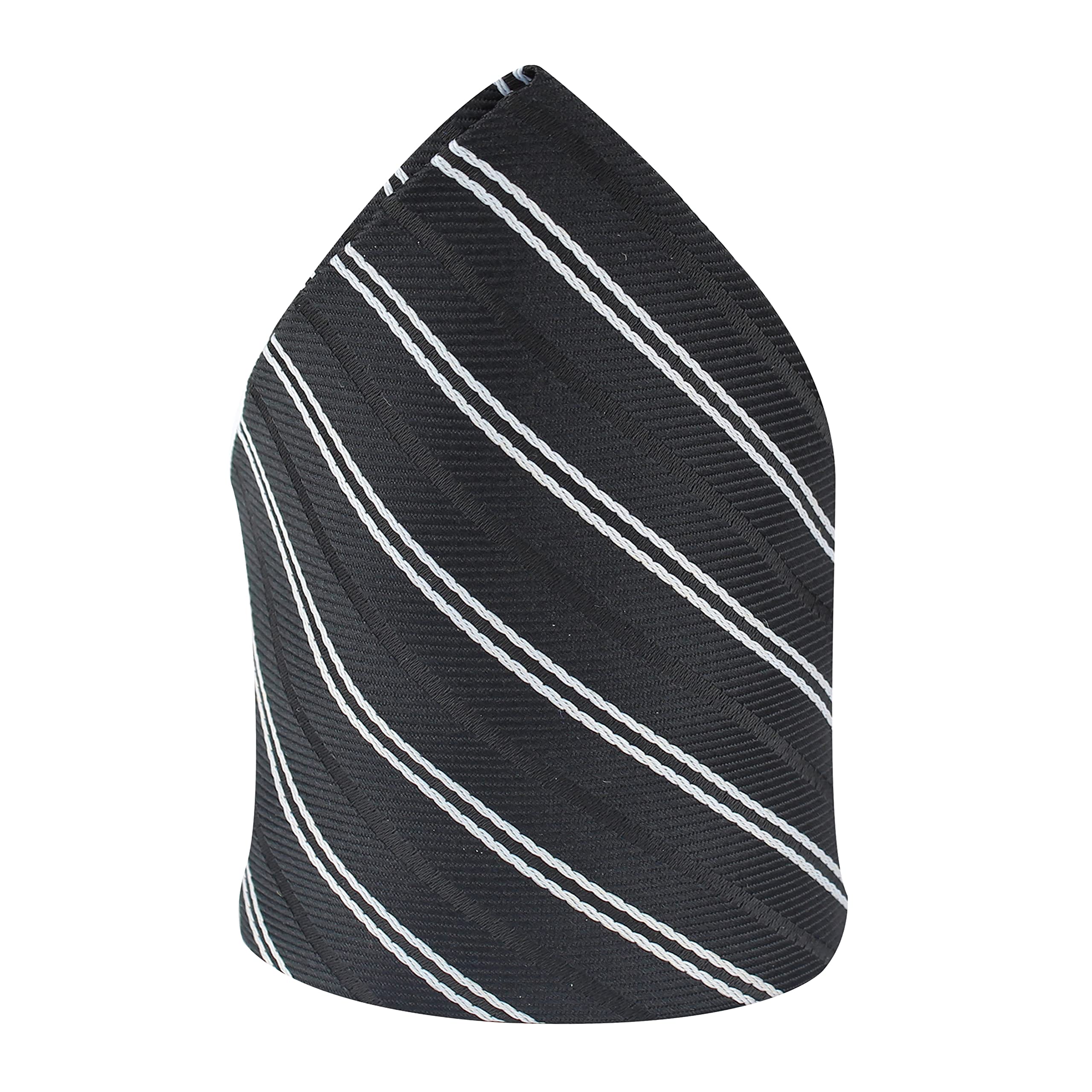 kovove The Striped Treat Blue Pocket Square For Men-picture-11