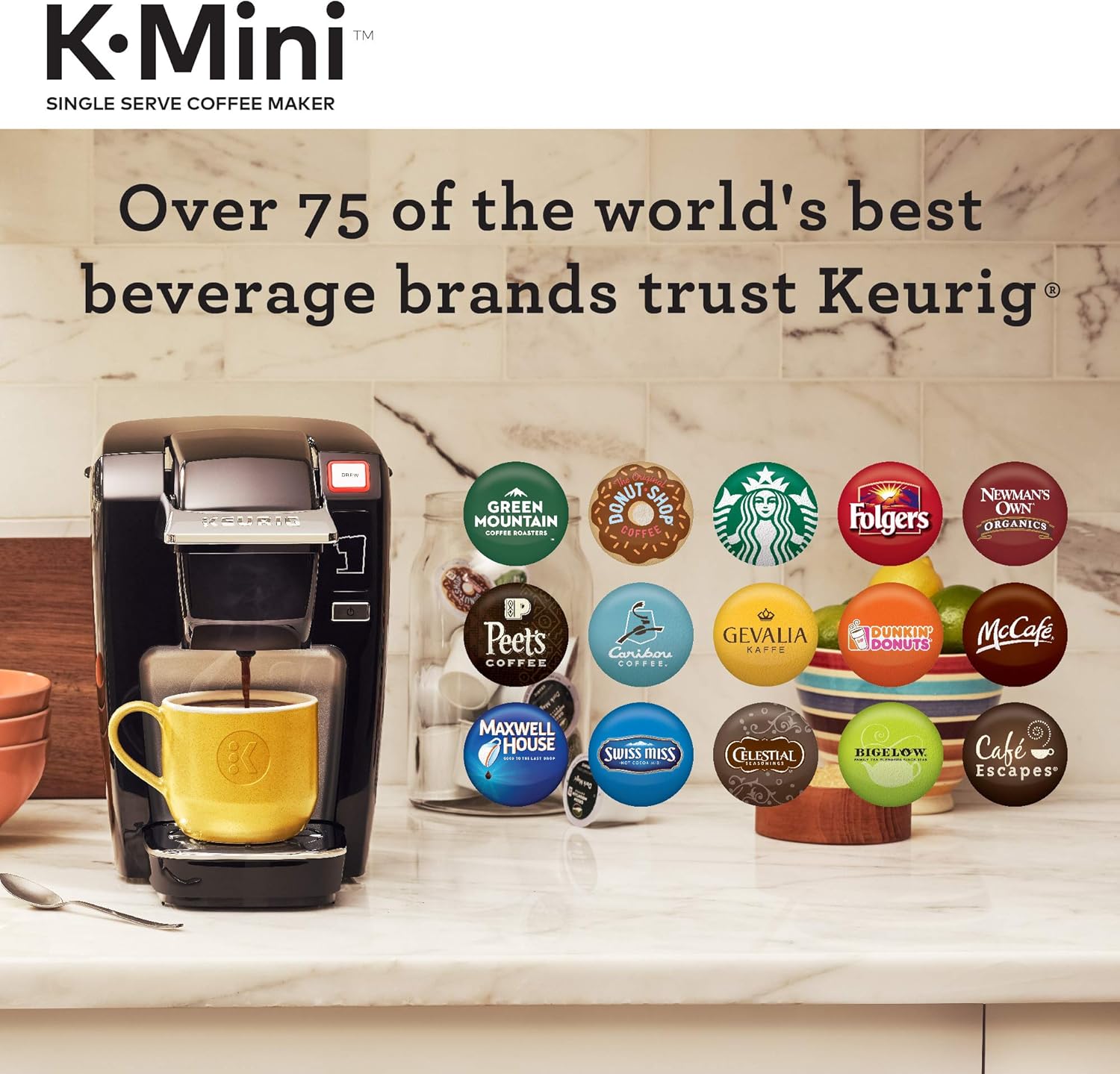 Keurig K-Mini K15 Single Serve, K-Cup Pod Coffee Maker, Black