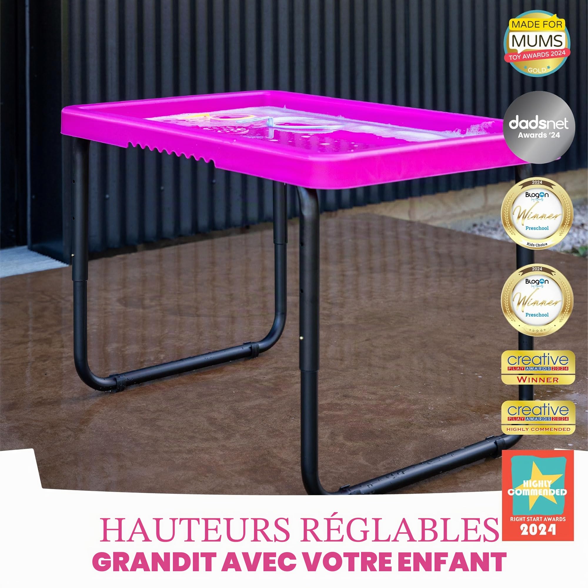 Play Tray Table d'activités sensorielles pour Enfants, Table de Jeu désordonnée, Table de Jeu pour Eau et Sable, Utilisation en extérieur et en intérieur