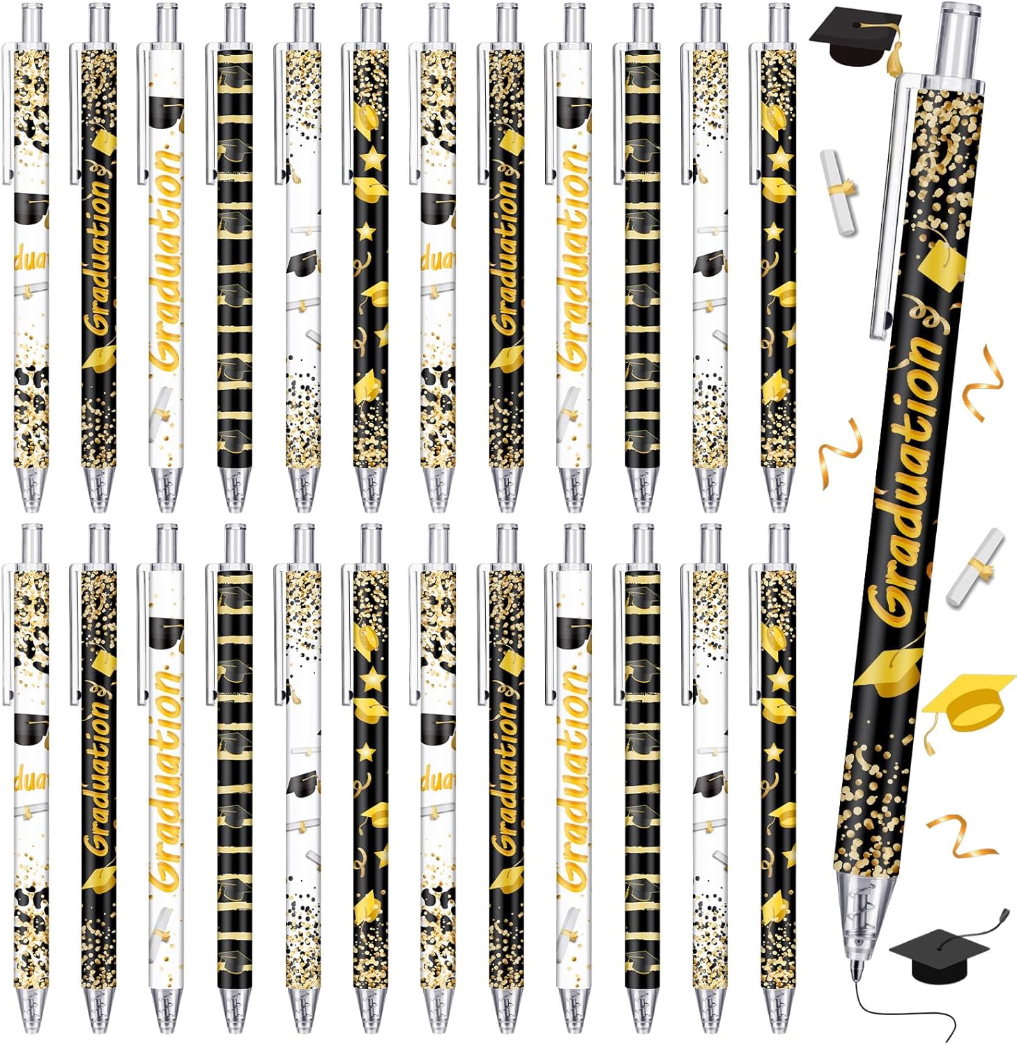 Leinuosen 120 Pieces 2026 Graduation Pen Bulk Class of 2026 Gifts Graduation Ballpoint Pens Graduate Party Favors for Student School Classroom Office Home Supplies