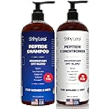 Anti-Thinning Peptide Shampoo And Conditioner – Sulfate Free Thickening Hair Fromula With Biotin, Caffeine & Saw Palmetto Made In USA For Women & Men, Safe For Color-Treated Hair, 16 fl.oz Each