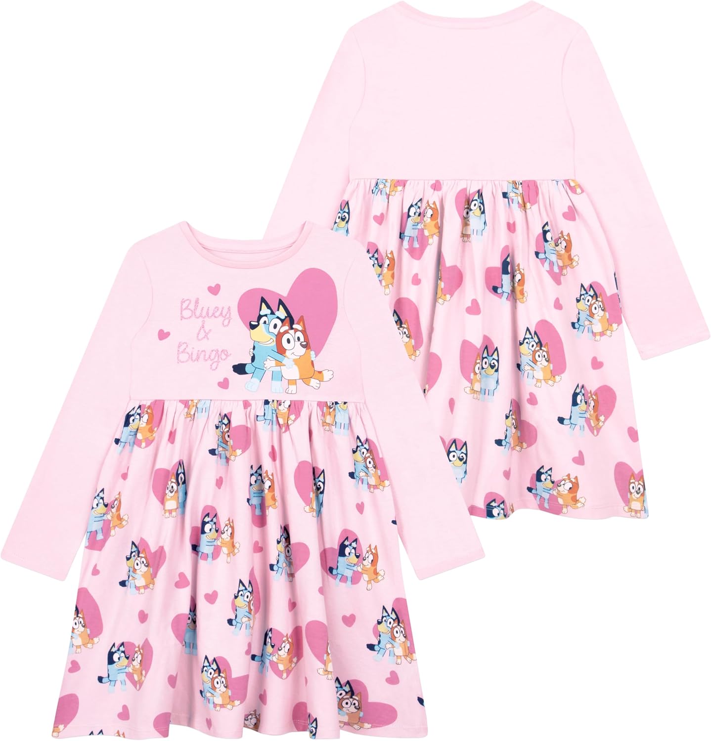 Bluey Dress | Bingo Glitter Cotton Summer Dress for Girls | Skater Dresses with Short Sleeves - Image 7