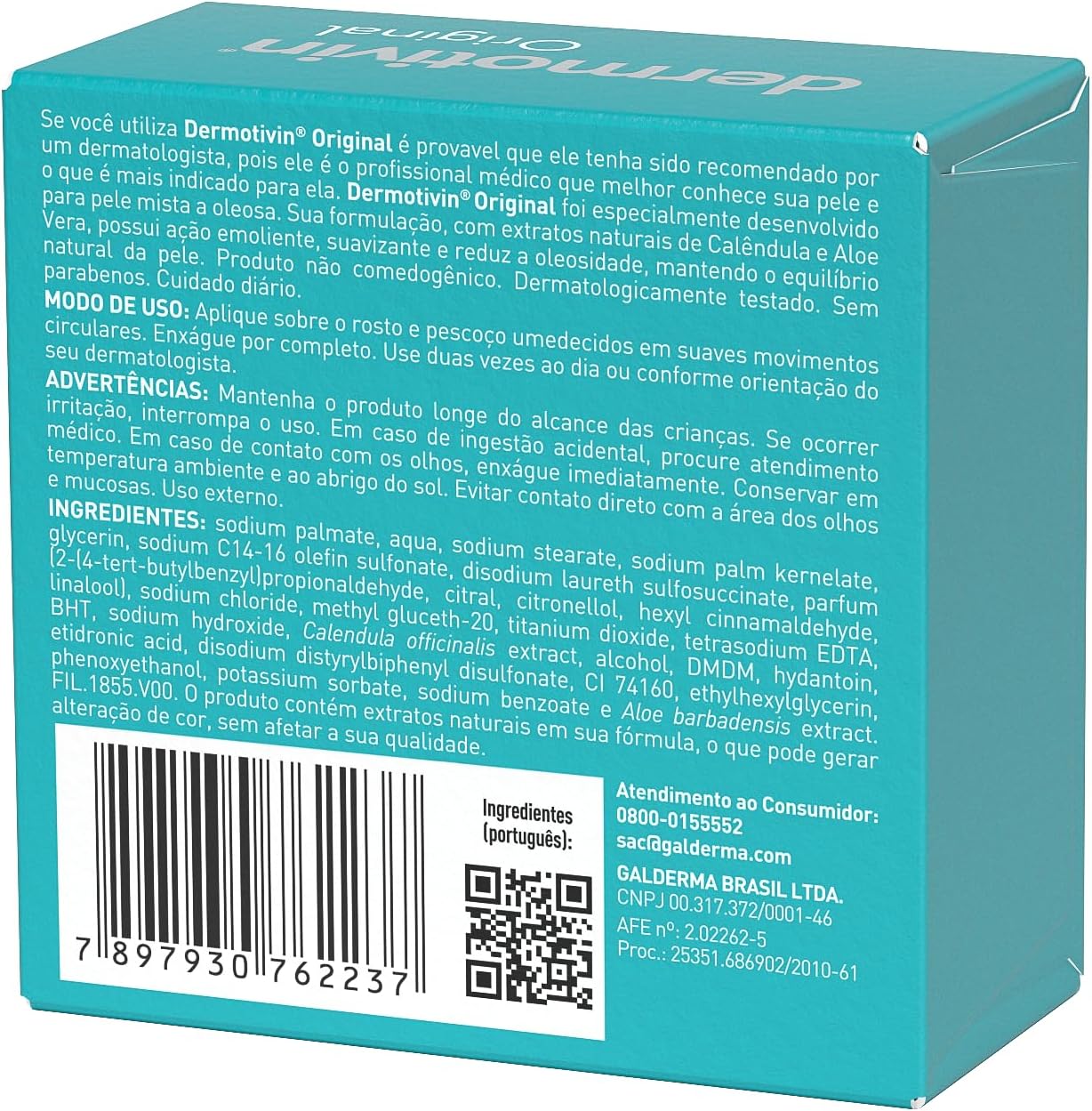 Dermotivin Sabonete Em Barra Facial Original 90g