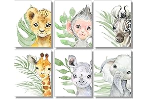 Baby Safari Pictures: Unframed Canvas Wall Art Prints for Nursery Room