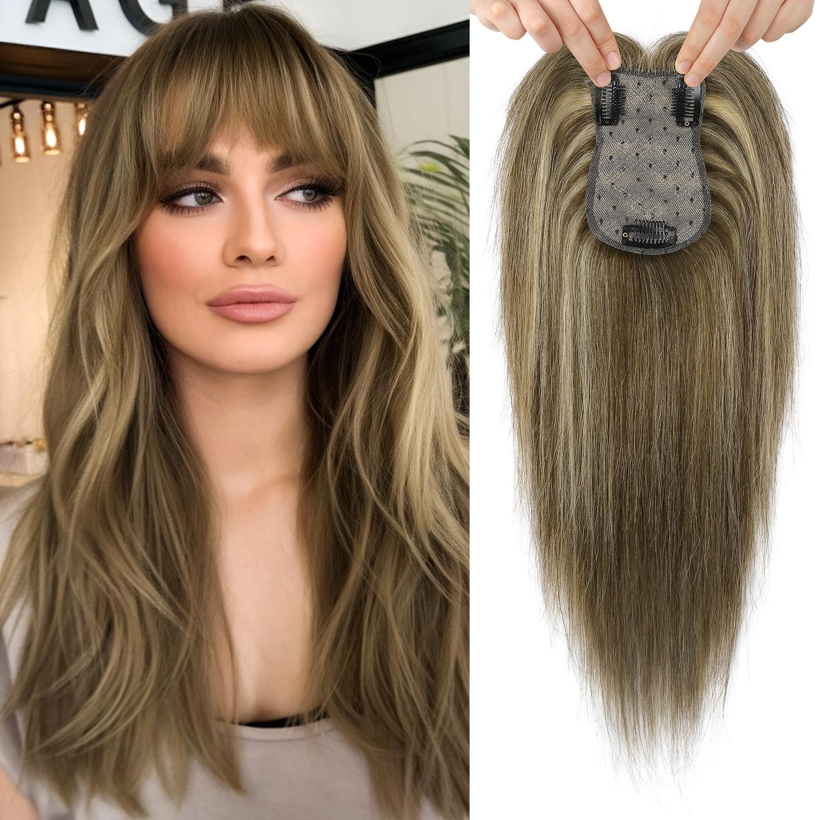 Flufymooz 100% Real Human Hair Toppers