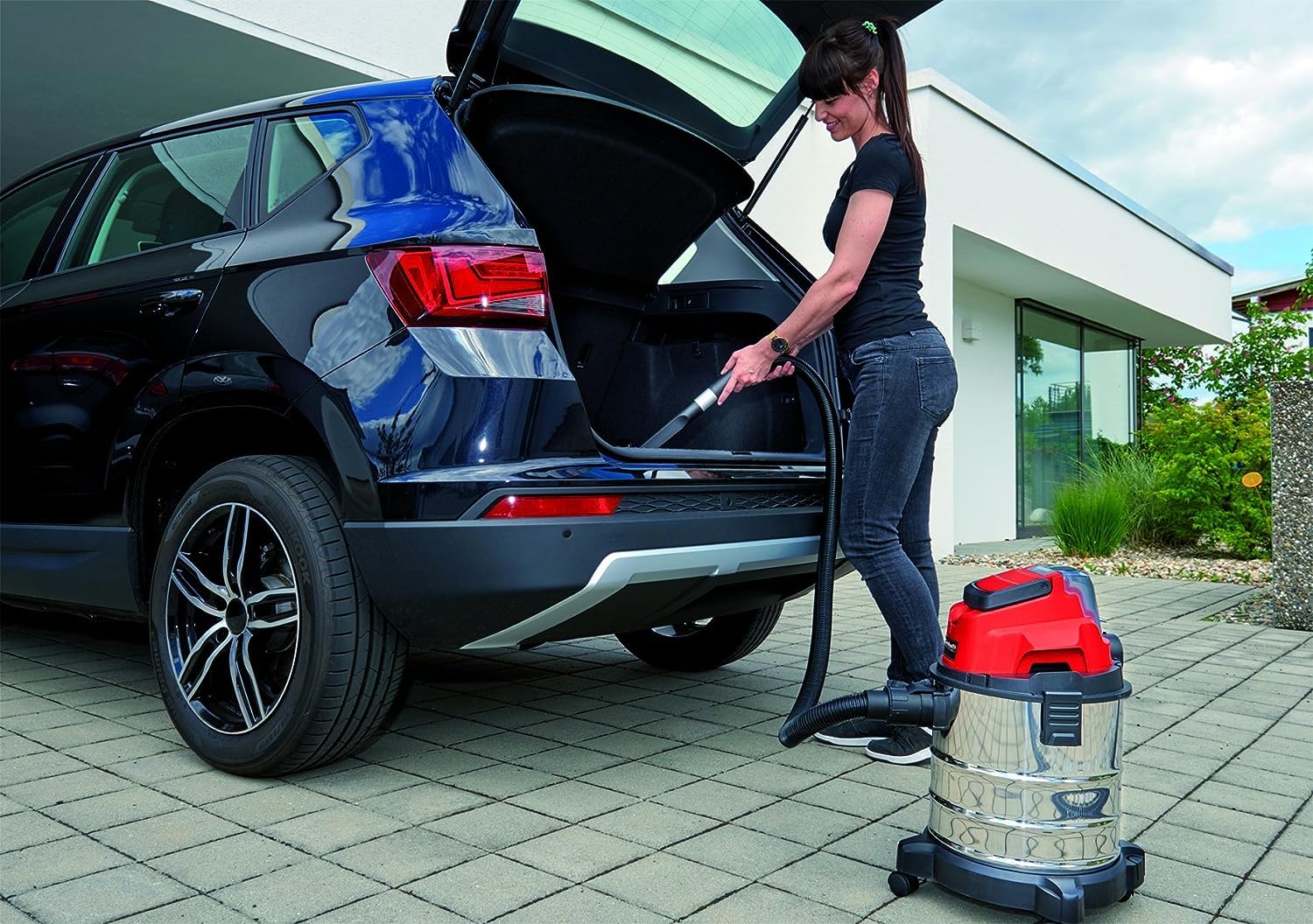 Einhell Akku-Nass-Trockensauger TC-VC 18/20 Li S-Solo Power X-Change 18 V 20 L Edelstahlbehälter