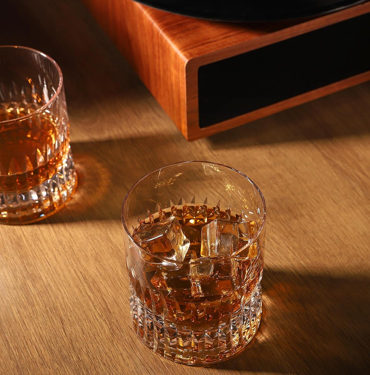 Hand Cut Crystal Whiskey Glasses Set of 2, Lead-Free Old Fashioned Glass with Heavy Base, 11oz Elegant Barware for Scotch, Bourbon, Brandy - Perfect for Men, Dad, Him - Image 7