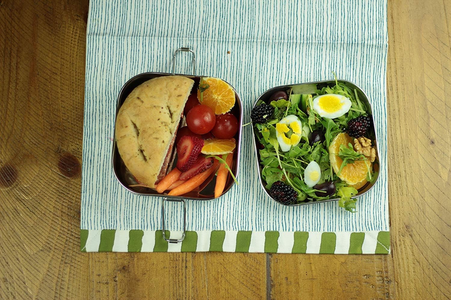 Stainless Steel Lunch Box | SQUARE Bento Lunchbox - Eco friendly, Dishwasher Safe,