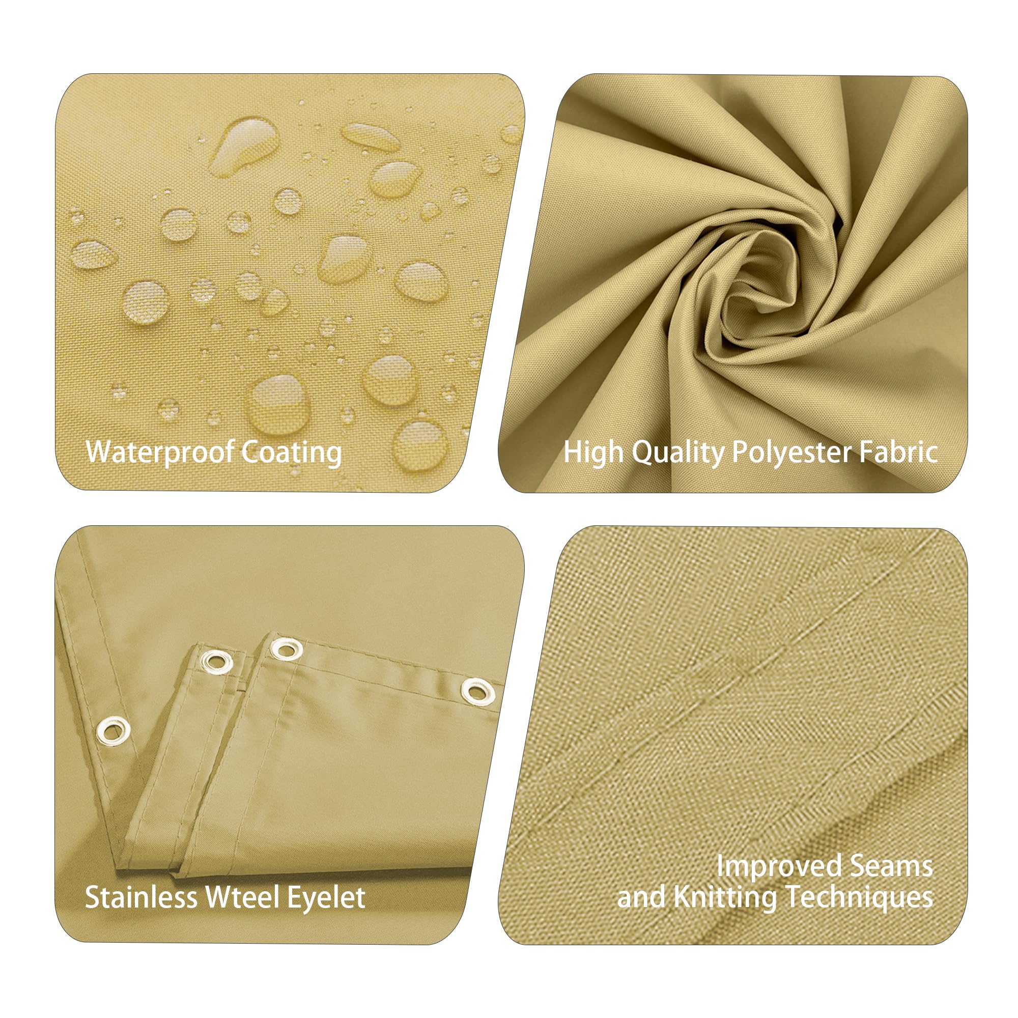 Balkonbespannung Reißfest 4 x 5 m Witterungsbeständig Beschattungsnetz Sonnencreme mit Ösen Segeltuch 4 × 1.5 M Seile für Draußen Patio Terrasse Camping, Orange