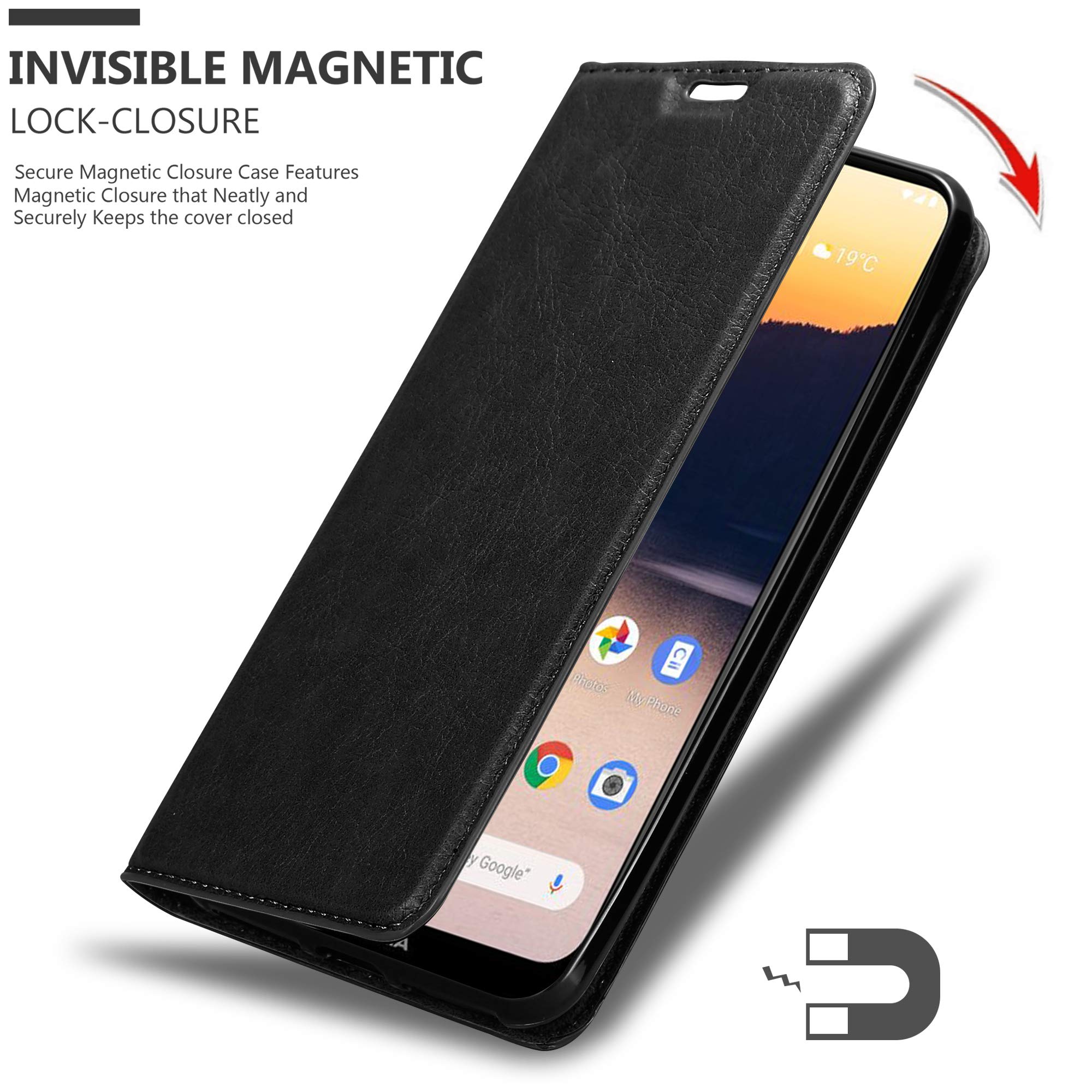 Cadorabo Leder-Hülle Für Nokia 2,3 – Mit Standfunktion, Kartenfach & Magnetischem Verschluss