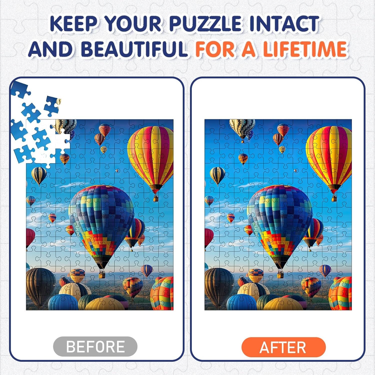 AmazingSpark 8 Pack 120ml Jigsaw Puzzle Glue Clear with New Sponge Head Suitable for 1000/1500/3000 Pieces of Paper and Wood Material, Clear Water-Soluble Quick Dry Jigsaw Puzzle Glue, 960ml in Total