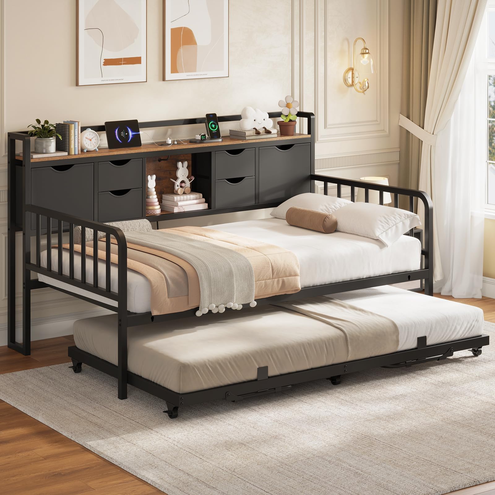 Amazing Twin Trundle Bed With Storage Gallery