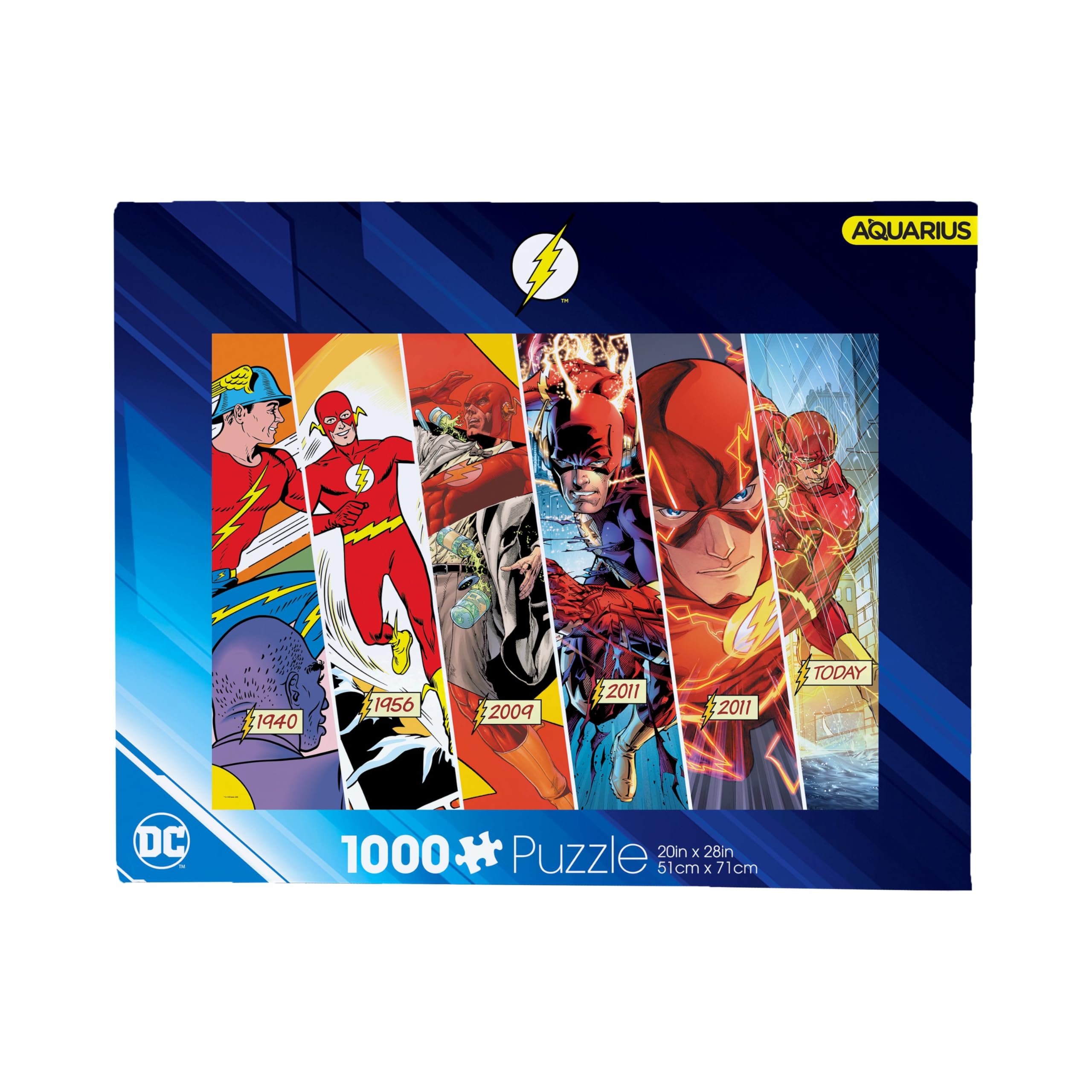 AQUARIUS DC Comics The Flash Timeline (1000 Piece Jigsaw Puzzle) - Officially Licensed DC Comics The Flash Merchandise & Collectibles - Glare Free - Precision Fit - 20x28 Inches