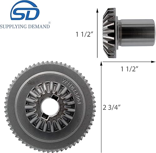 Miniatura 3 de Supplying Demand W11192794 9705130 9709627 - Accesorio de soporte para mezclador y repuesto de engranaje de cubo