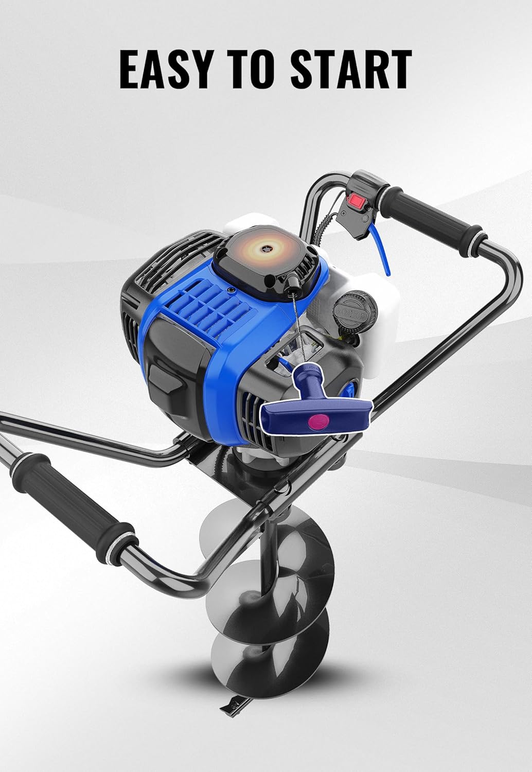 Wild Badger Power WB52CCEA Post Hole Digger 53cc Gas Powered Blue image 4 of 7 B0CB3XCCHB