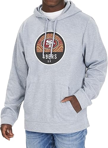 Miniatura 9 de Zubaz - Sudadera oficial y con licencia de la NFL, con gráfico y color gris del equipo, con capucha, para hombre