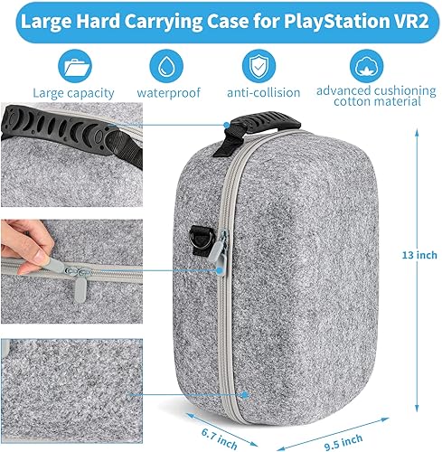 Miniatura 5 de HuiJuKeJi Hard Carrying Case Compatible with PlayStation VR2 Gaming Headset and Touch Controllers Accessories,Anti-collision Box for PSVR2 with