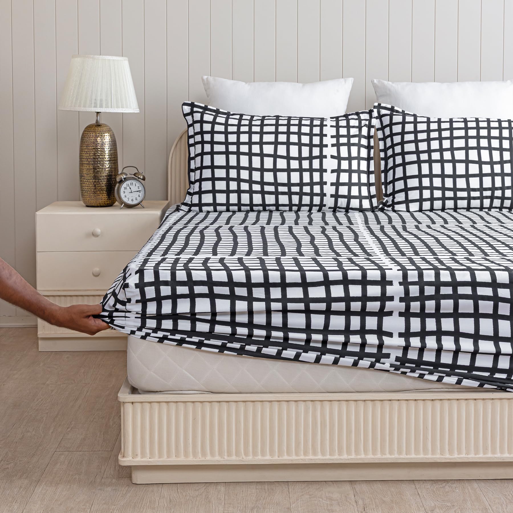 Customize Golden Cotton Fitted Bedsheet - Soft & Stylish -11 Customize Golden Cotton Fitted Bedsheet - Soft & Stylish -11