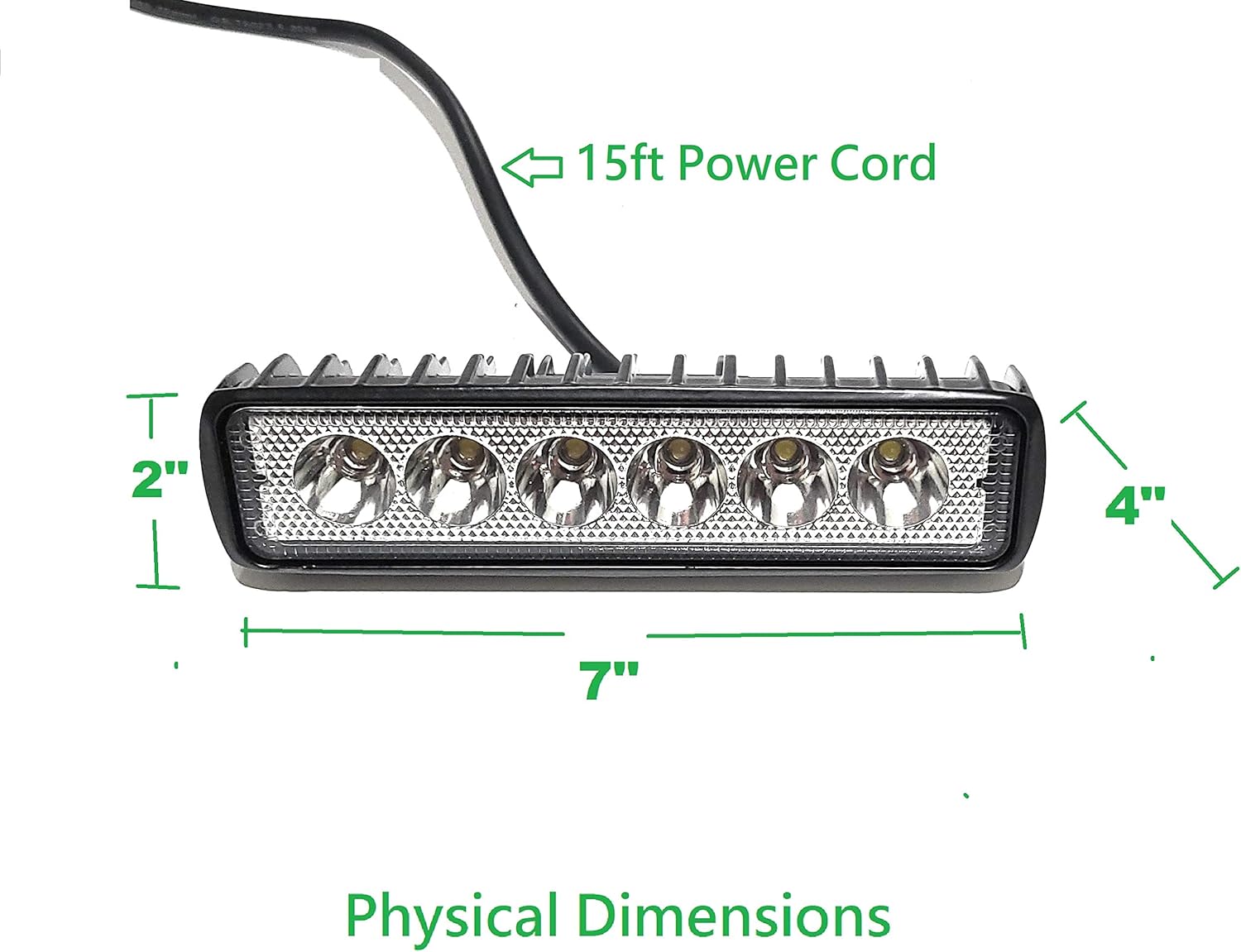 Green Blob Outdoors Blob Flounder and Hog Feeder Light Green 12-28V LED High Power 2800 Lumen Submersible Waterproof Flood Light Bar with 15ft Cord for ATV Jeep Dock Pontoon Bow and Flounder Boats