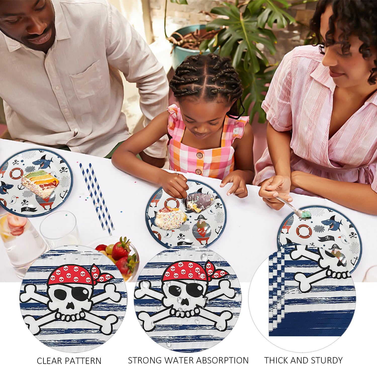 8 Assiettes Pirate "carte Au Trésor" Pour L'anniversaire De Votre