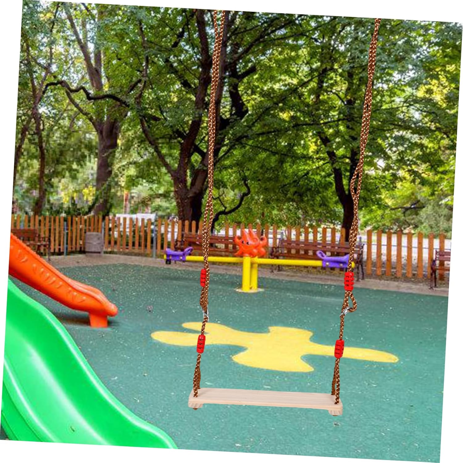Wooden Tree Swing for Charming Hanging Wooden Swing Seat for Outdoor Fun for Backyard Garden and Porch Secure and Comfortable Design