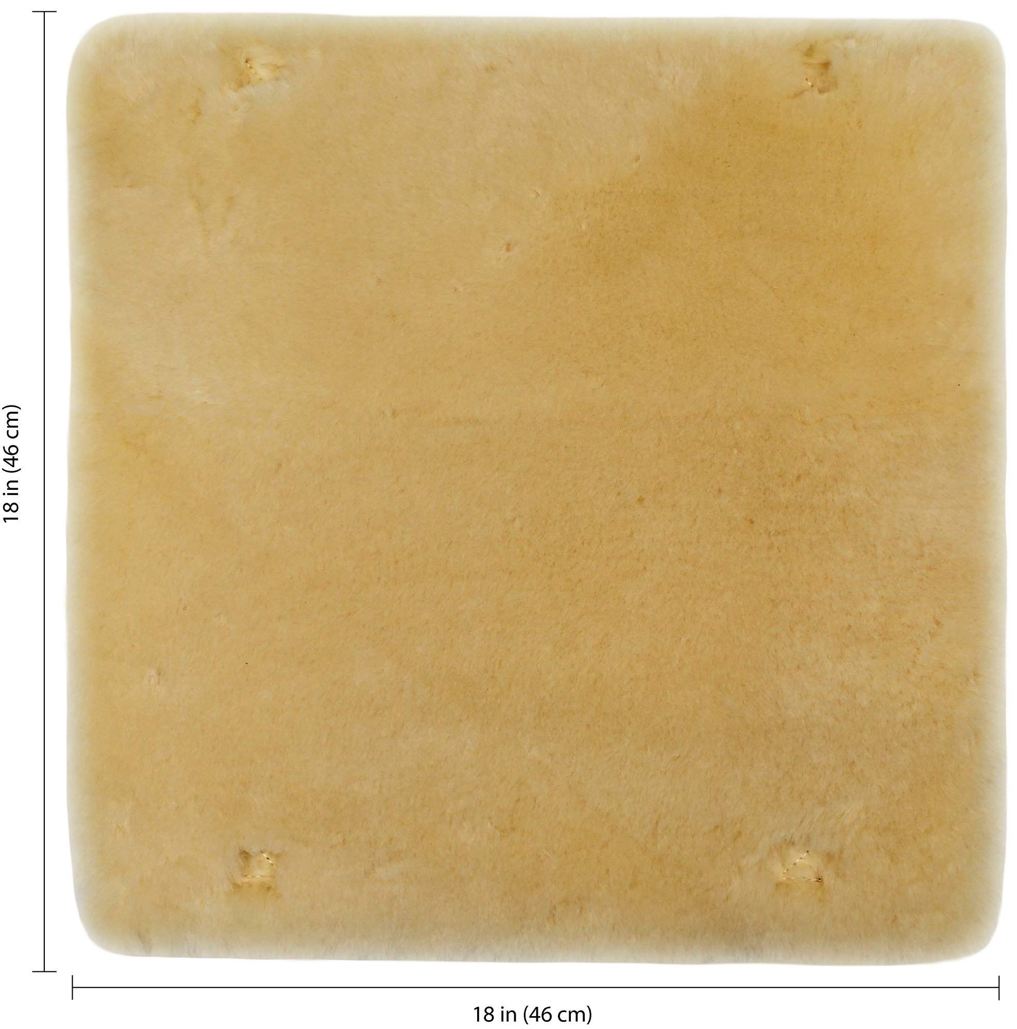 Eurow® - Cojín ortopédico de piel de oveja para silla de ruedas, cómodo, duradero, para alivio del dolor, color champán
