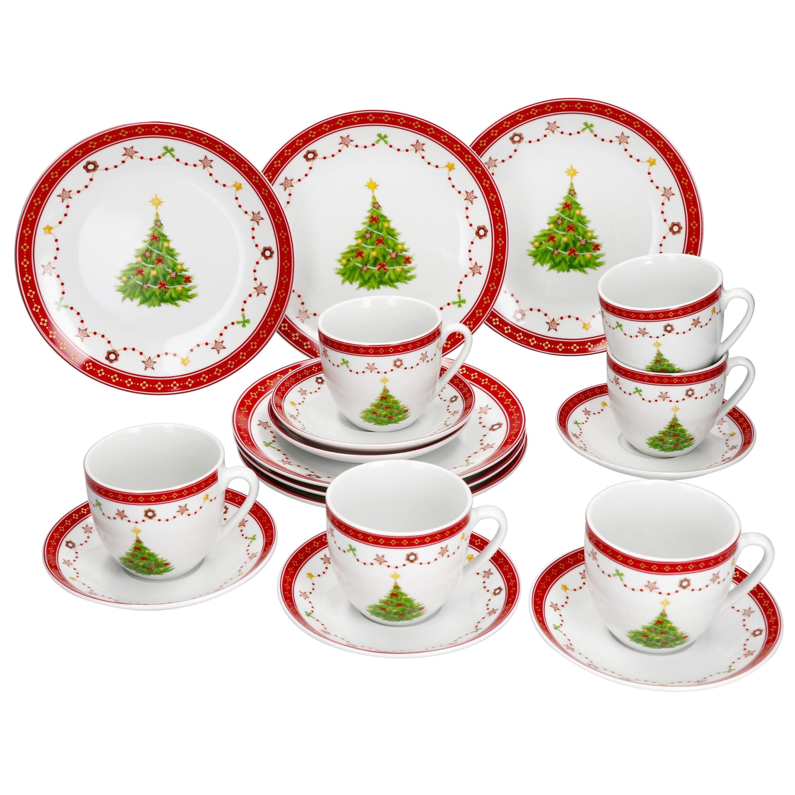 Service Variant Trio MamboCat Service Cafe Porcelaine 18 Pieces Service à Café MamboCat Variant