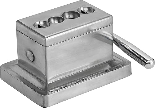 Miniatura 2 de Cortador de cigarros de mesa cuádruple, acabado cepillado, calibre 52 y 60, cortadores rectos de calibre 52 y 58, modelo 9305