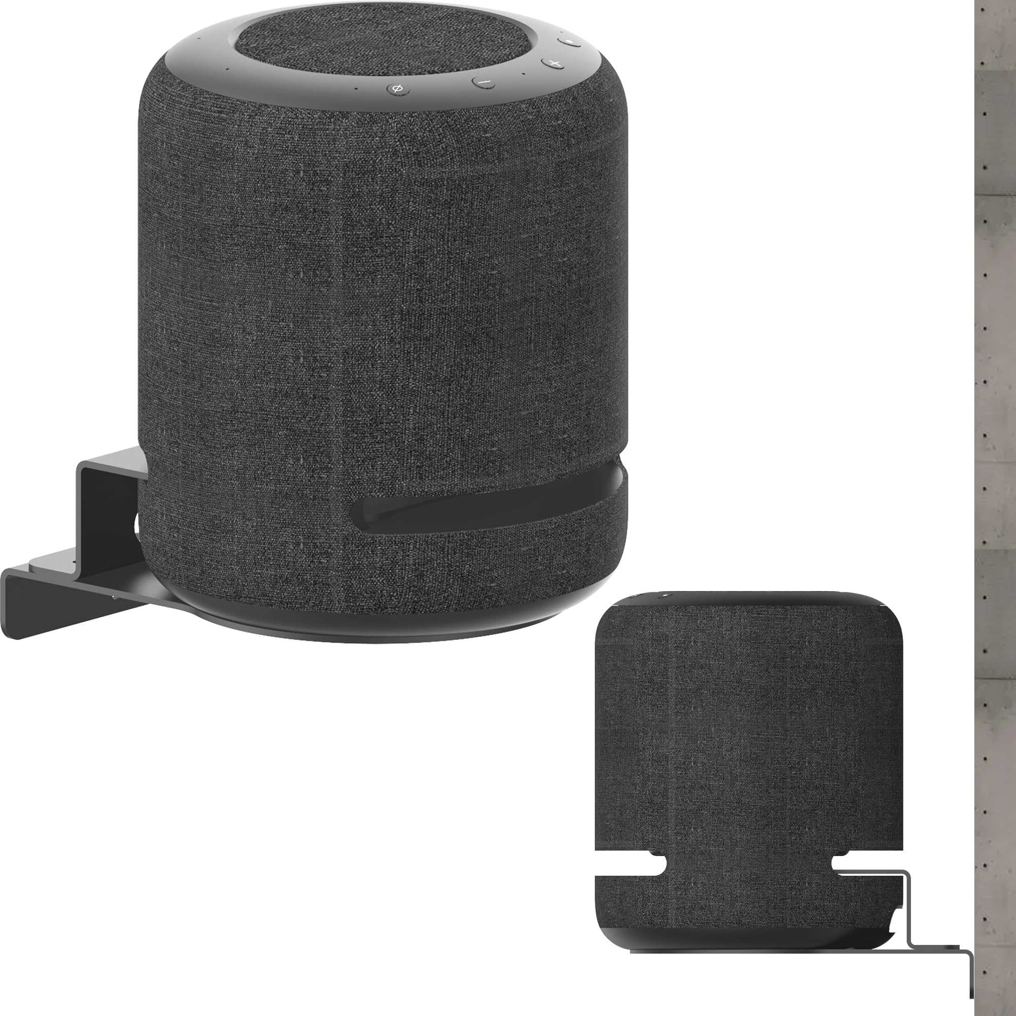Soporte de altavoz de pared compatible con Echo Studio y altavoces de todos los tamaños adecuados como Sonos Era 100 y TREBLAB HD-360