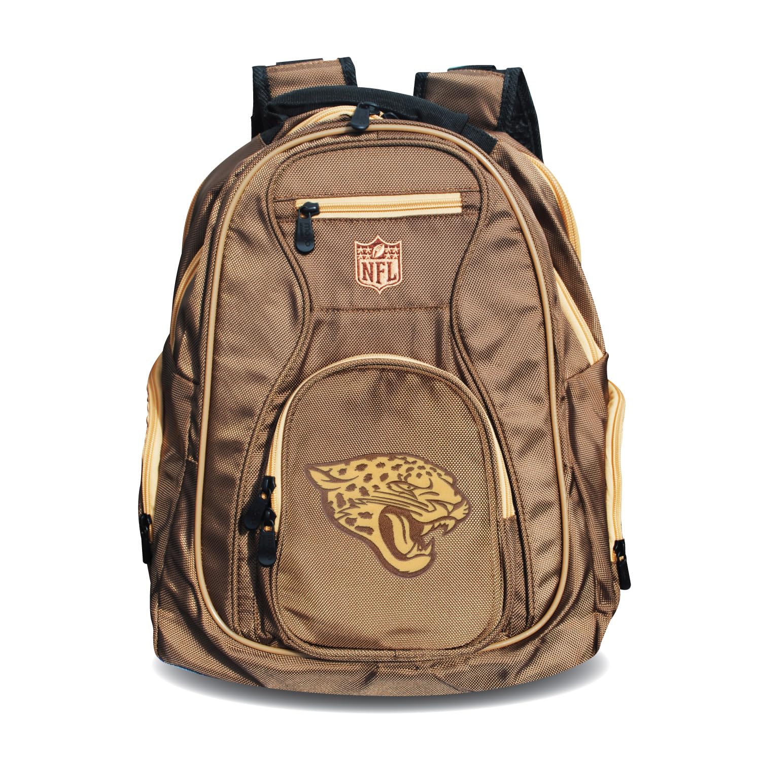 Denco Jacksonville Jaguars 19" Premium Backpack - Desert Sand -Fits Most 17 Inch Laptops and Tablets - Ideal for Work, Travel, College, and Commuting