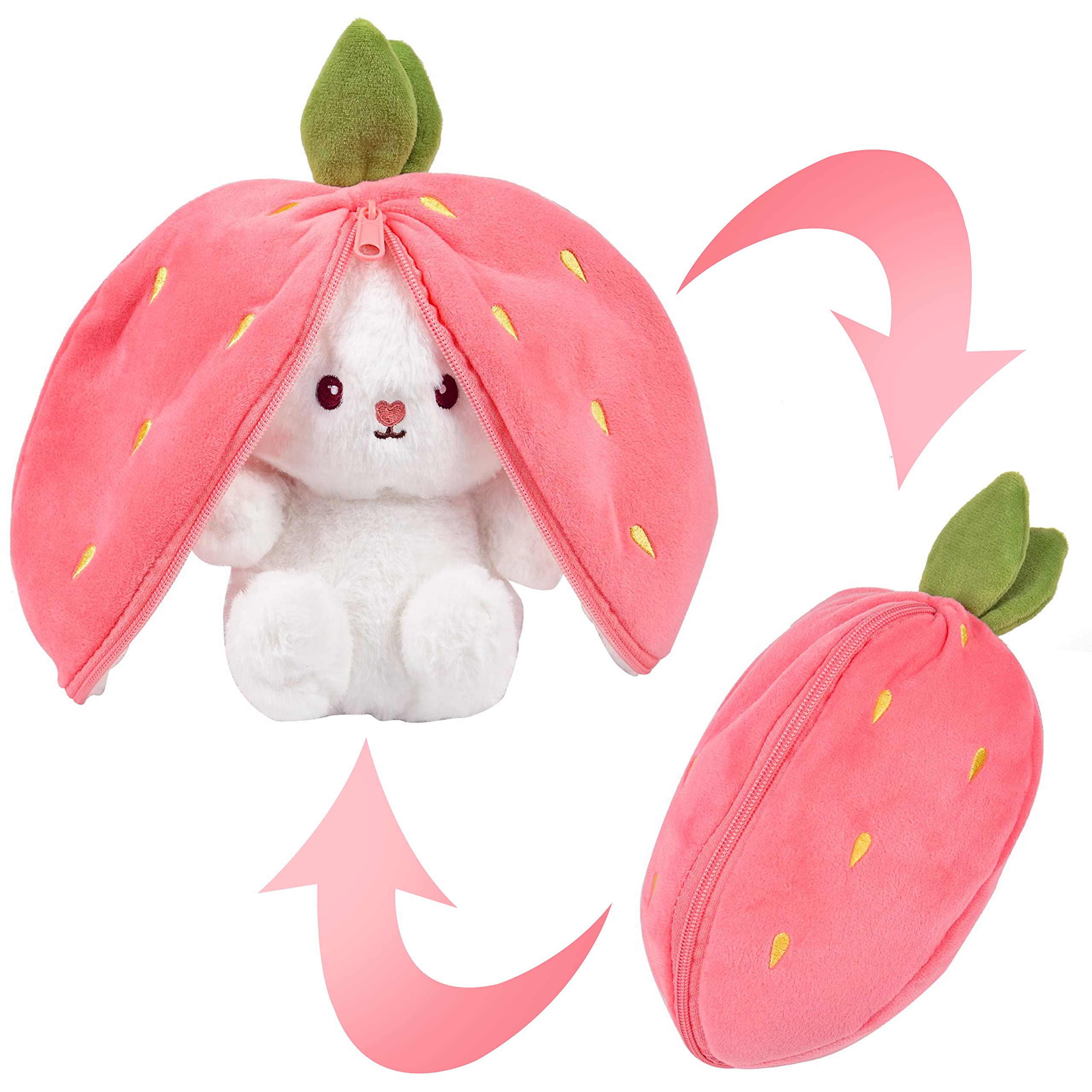 Gioco Di Peluche Coniglio Nascondino Con Carote - Coniglietto Di Pasqua Morbido, Colore Giallo