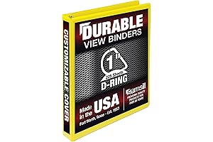 Samsill Heavy-Duty 1 Inch 3-Ring Durable Clear Binder