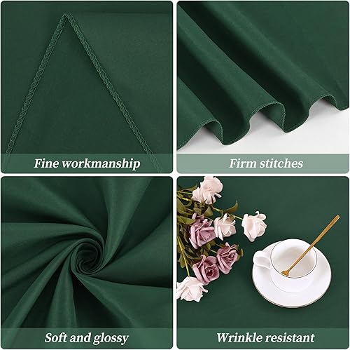 Miniatura 239 de Paquete de 4 manteles redondos blancos de 120 pulgadas – Mantel circular de poliéster para mesa redonda, resistente a las manchas y a las arrugas