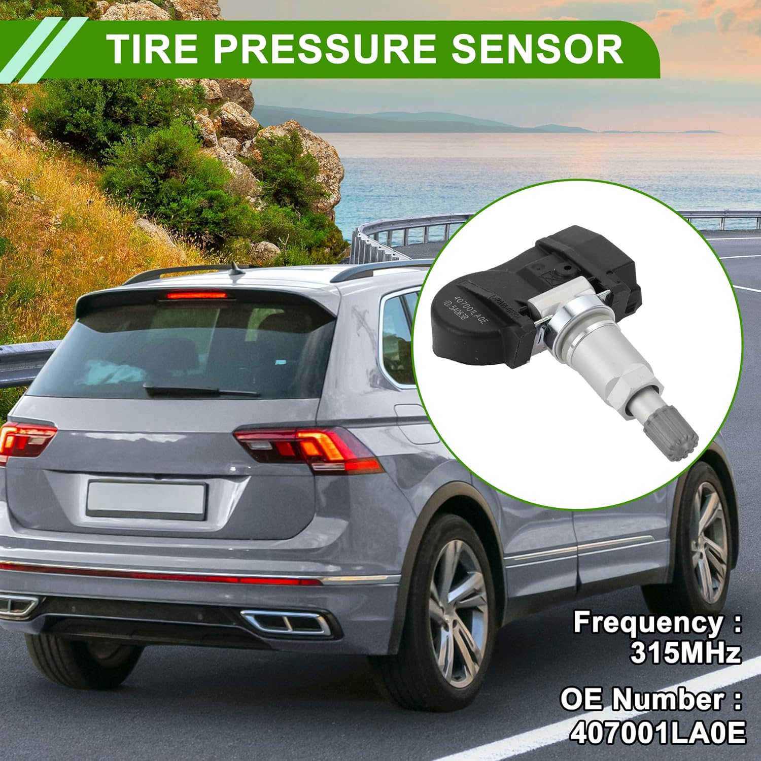 No.407001LA0E Tire Pressure Sensor for Infiniti QX50 2014-2017 Tire Pressure Monitoring Sensor 4 Pcs
