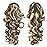 SWACC 12-Inch Short Screw Curls Claw Clip Ponytail Extensions Synthetic Clip in Drawstring Curly Ponytail Hairpiece Jaw Clip Hair Extension (Brown Blonde Highlights-6H613)