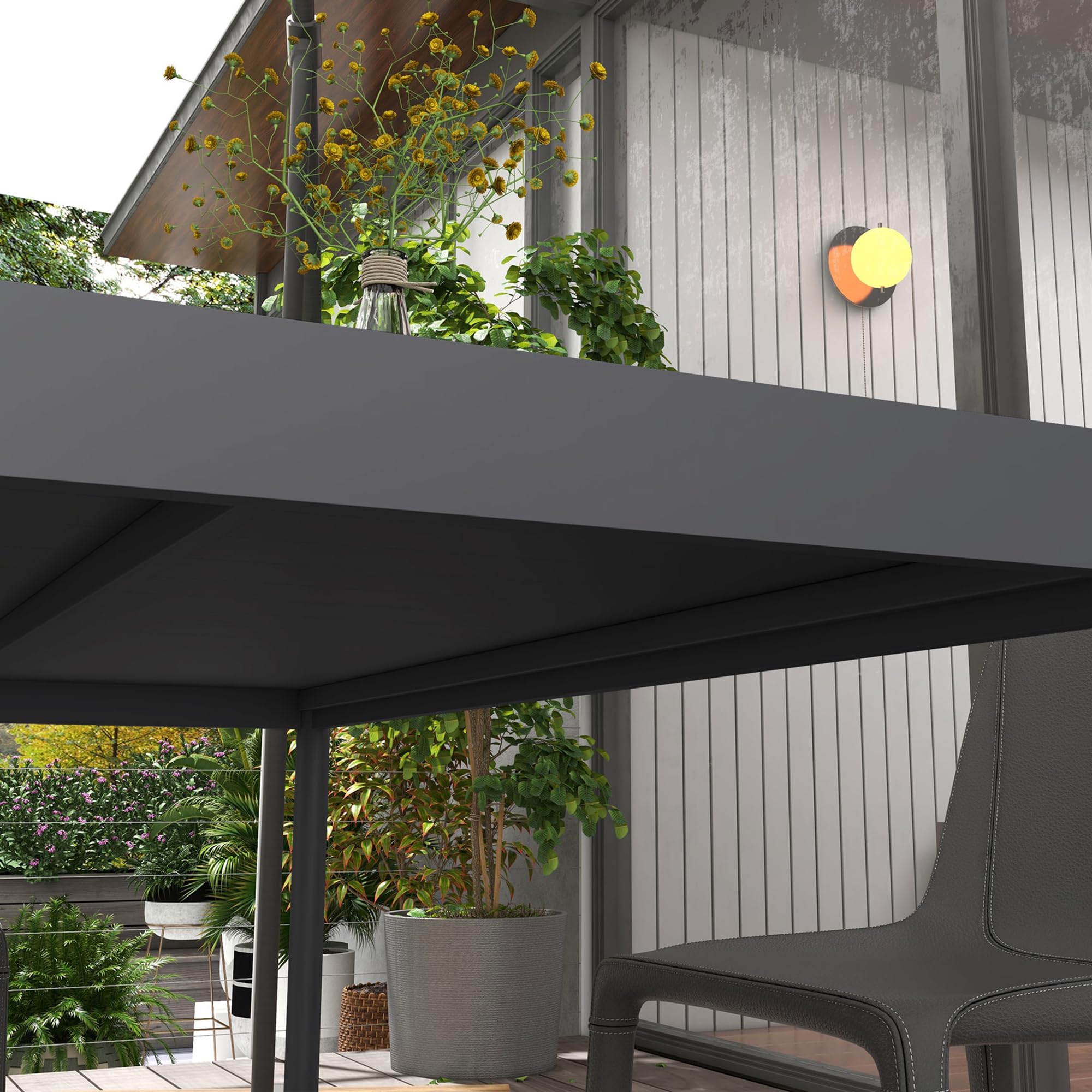 Outsunny Table de Jardin Rectangulaire 6 Personnes 145L x 90l x 74H cm Gris